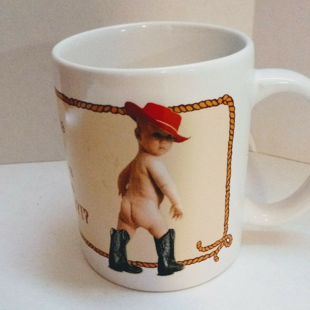 Leanin' Tree Coffee Mug Who Wears the Pants Here